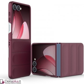 Magic Shield plastikinis dėklas- bordo spalvos (Samsung Galaxy Z Flip 7)